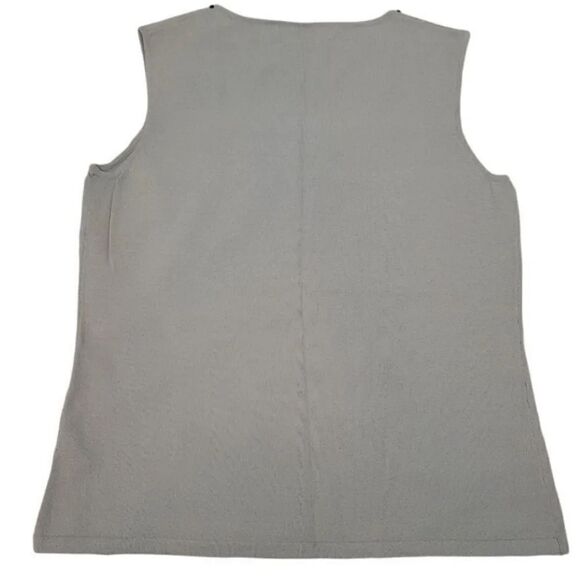 Vintage Jones New York 2 PC Beaded Sweater Cardigan Twinset in Gray Size Small - Picture 8 of 12